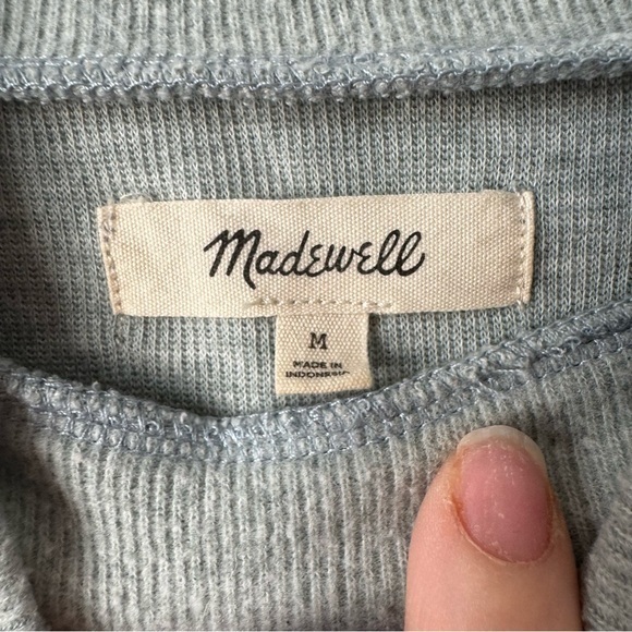 Madewell Women's (Re)sourced Plush Mockneck Puff-Sleeve Top‎ - Picture 6 of 8